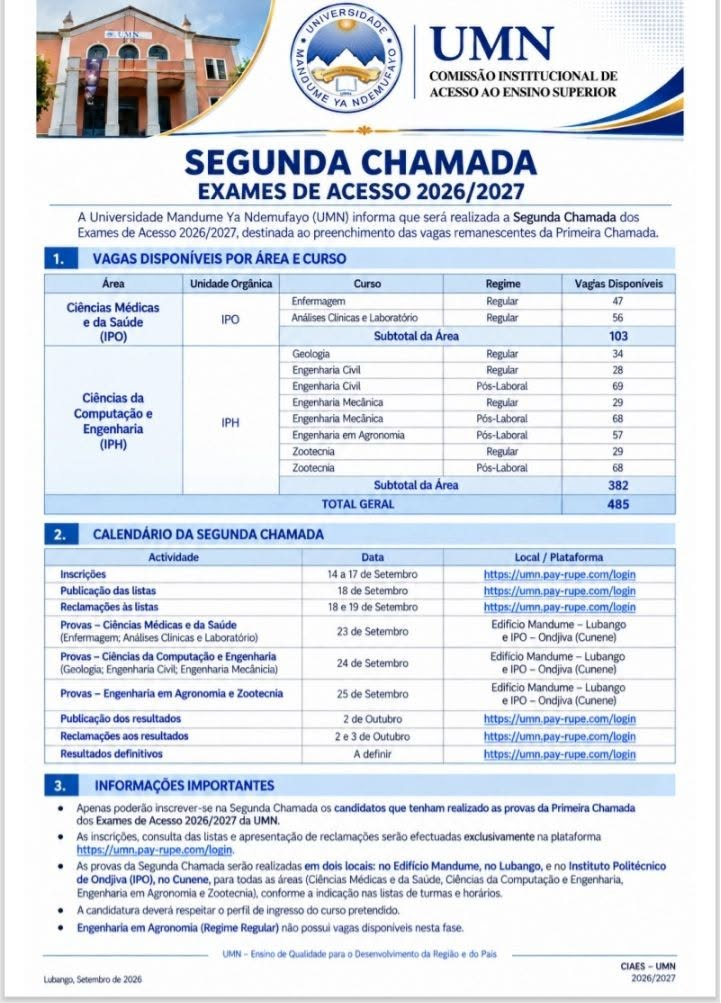 SEGUNDA CHAMADA